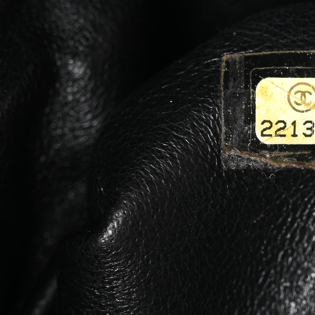 Chanel Iridescent Calfskin CC East West Shopping Tote Black
