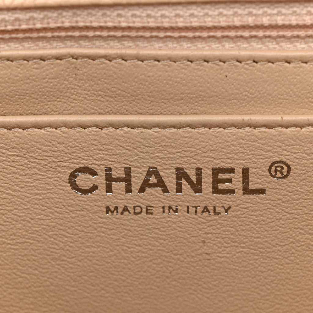 Chanel Caviar Quilted Jumbo Single Flap Beige Clair