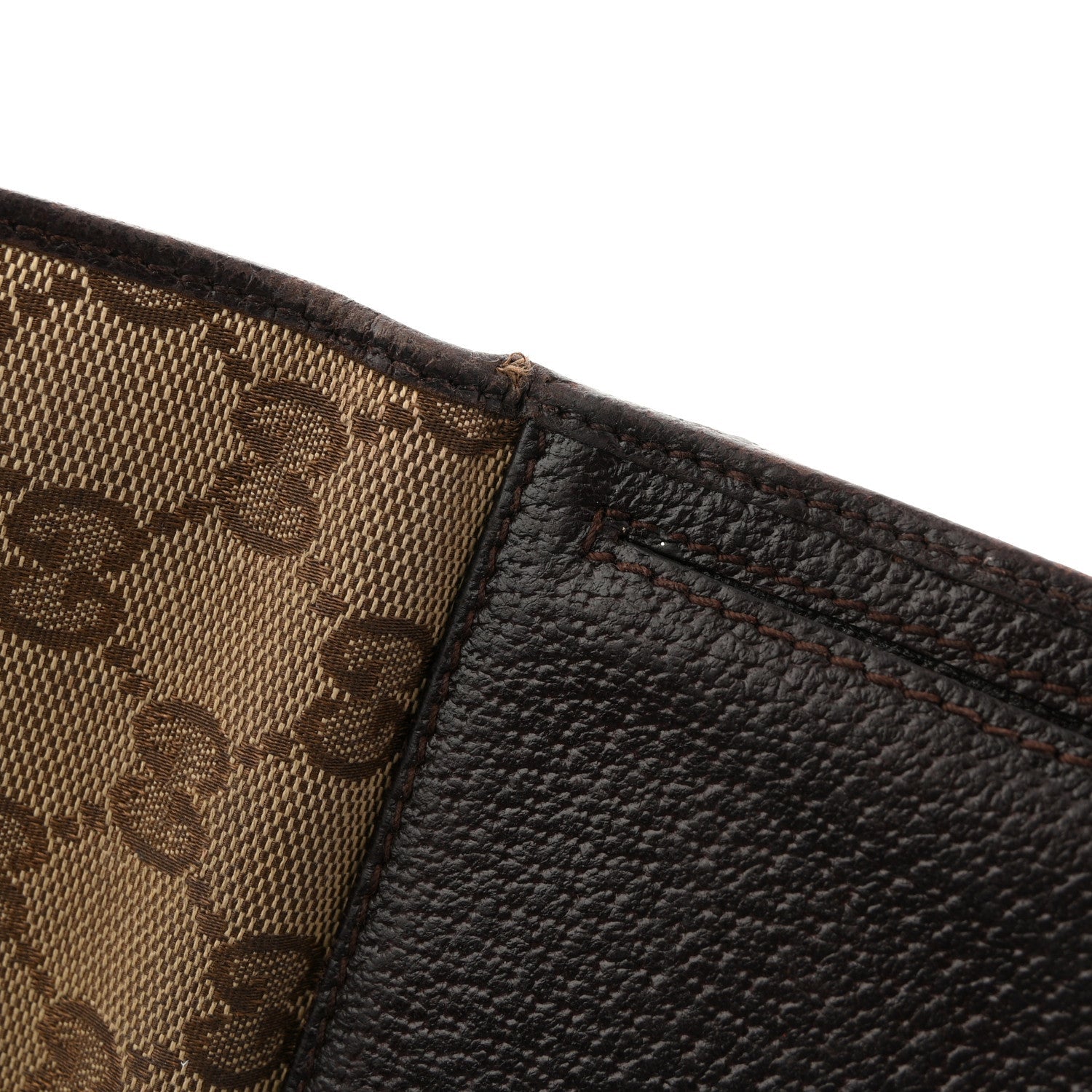 Gucci Monogram Calfskin Ladies Web Continental Wallet Beige Ebony Cocoa