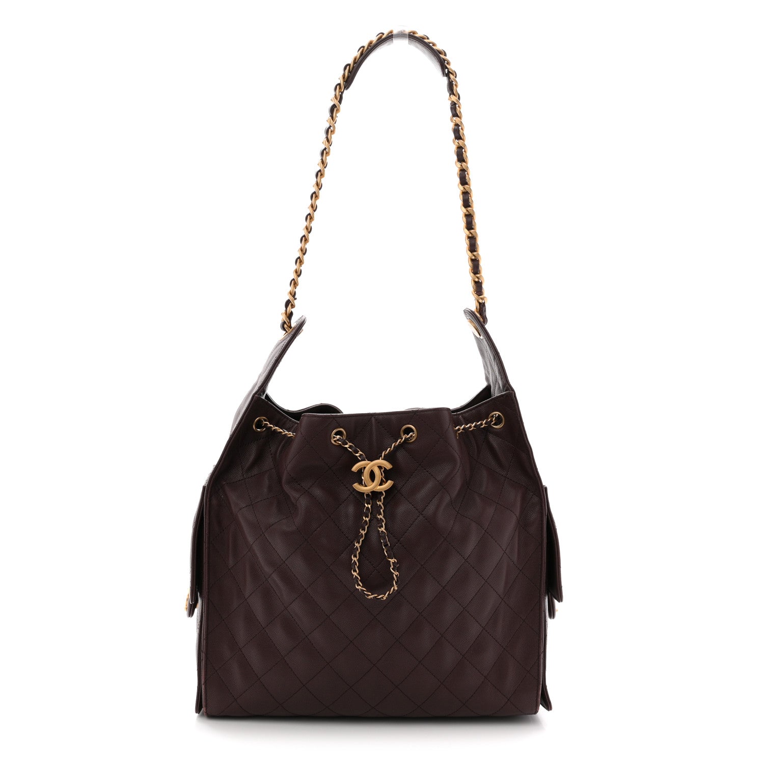 Chanel Caviar Quilted Medium Chanel 25 Handbag Dark Brown