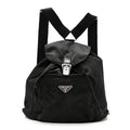 Prada Tessuto Nylon Vela Cinch Backpack Black