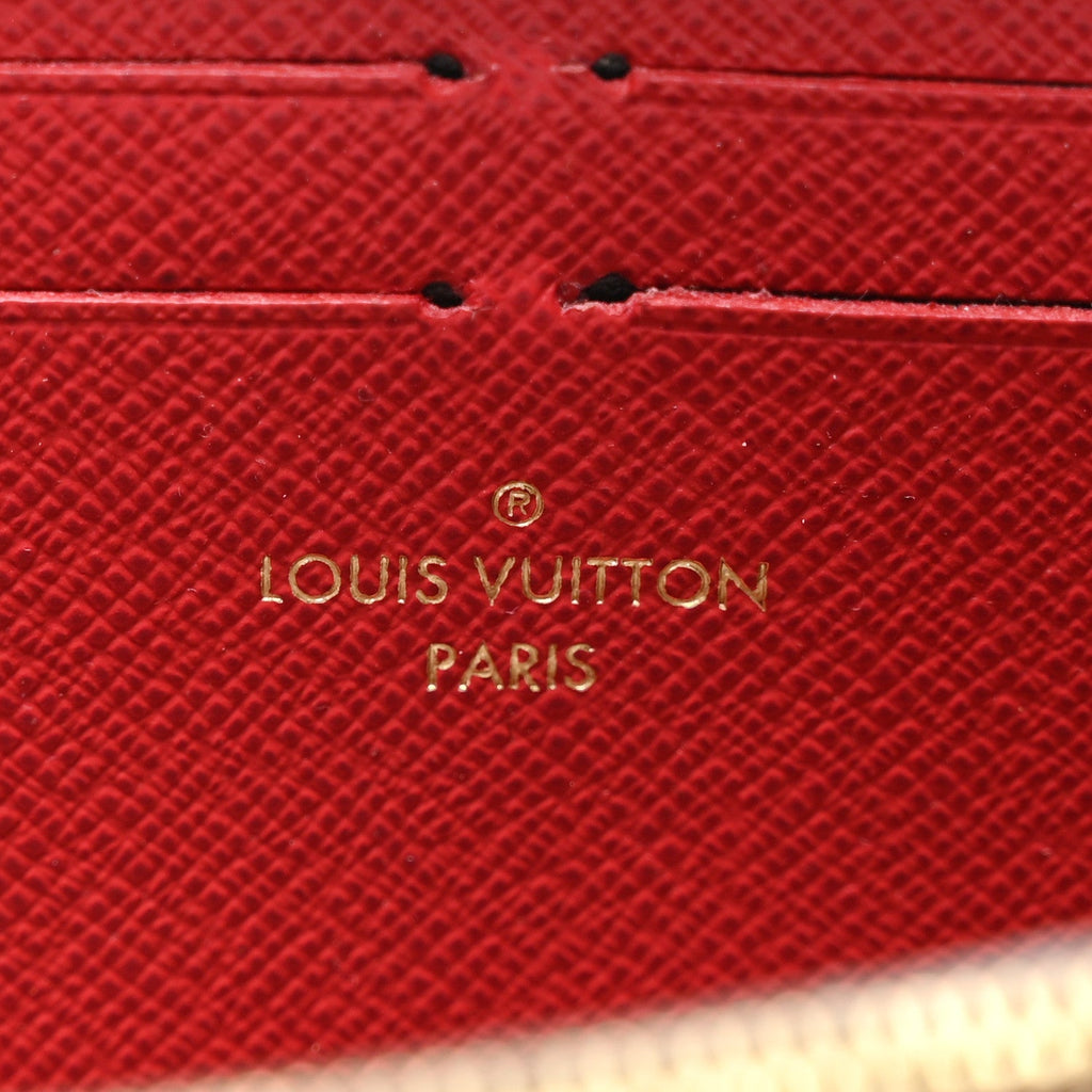 Louis Vuitton Damier Ebene Clemence Wallet Cherry