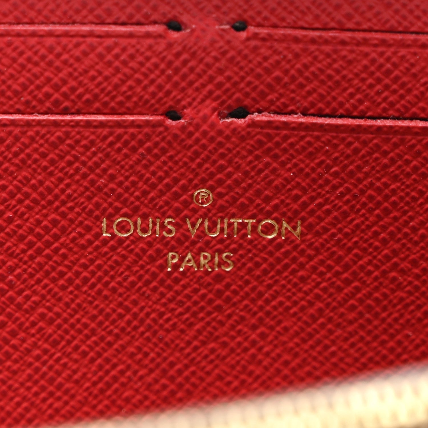 Louis Vuitton Damier Ebene Clemence Wallet Cherry
