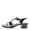 Patent CC Logo Thong Sandals 37 Black