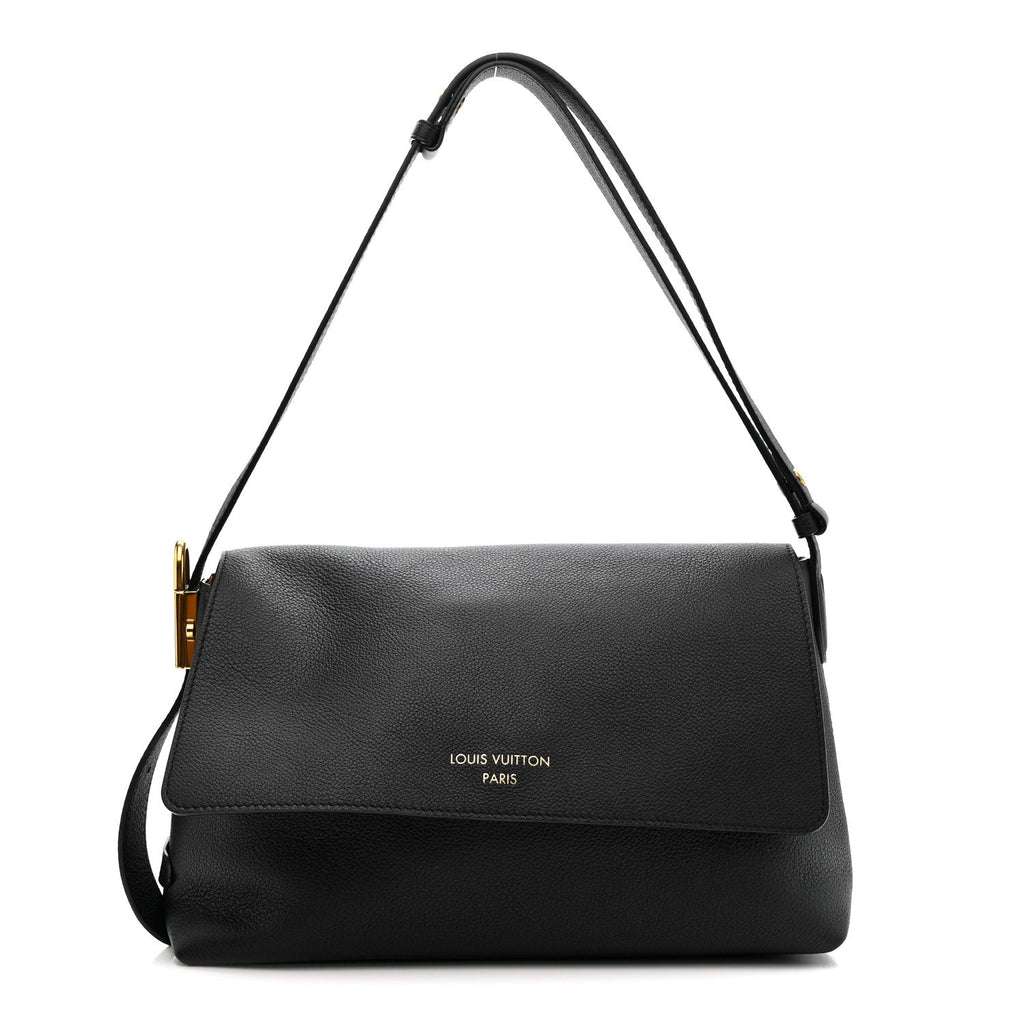 Louis Vuitton Grained Calfskin Low Key Messenger Black