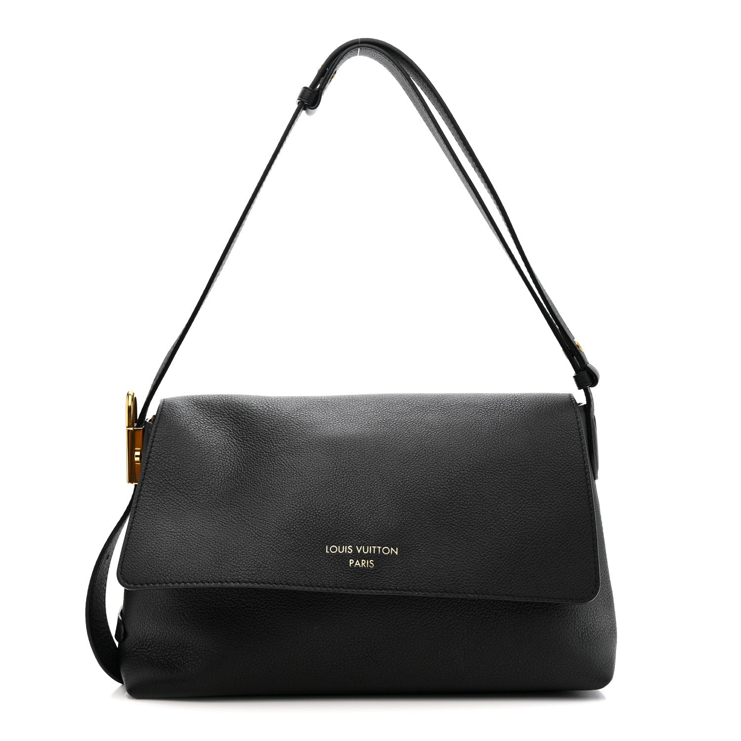Louis Vuitton Grained Calfskin Low Key Messenger Black