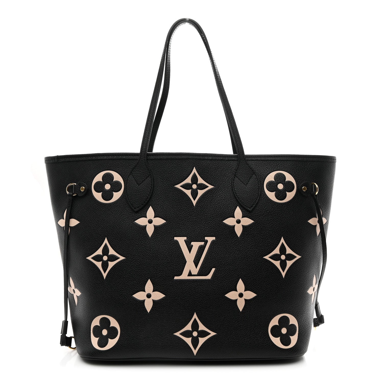 Louis Vuitton Empreinte Monogram Giant Neverfull MM Black Beige