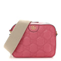 Gucci Calfskin GG Matelasse Small Shoulder Bag Rhodamine Pink Natural
