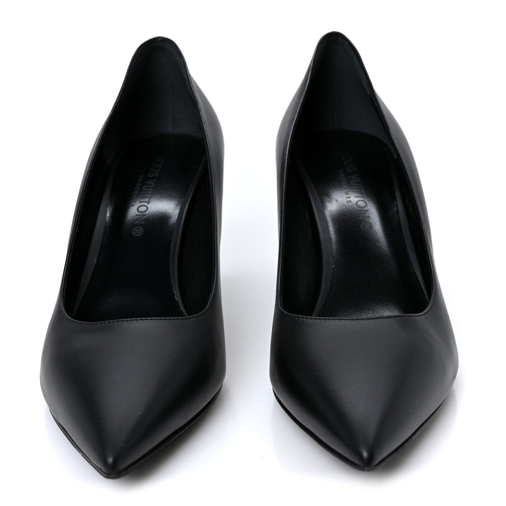 Louis Vuitton Calfskin Cherie Pumps 37.5 Black