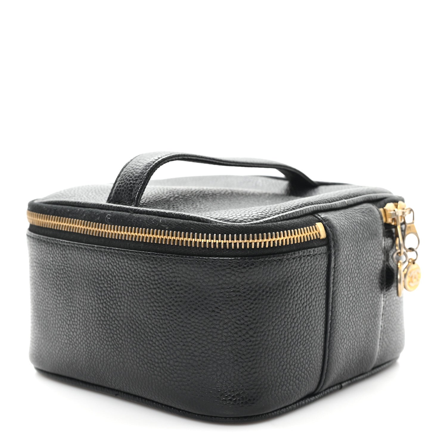Chanel Caviar CC Vanity Cosmetic Case Black