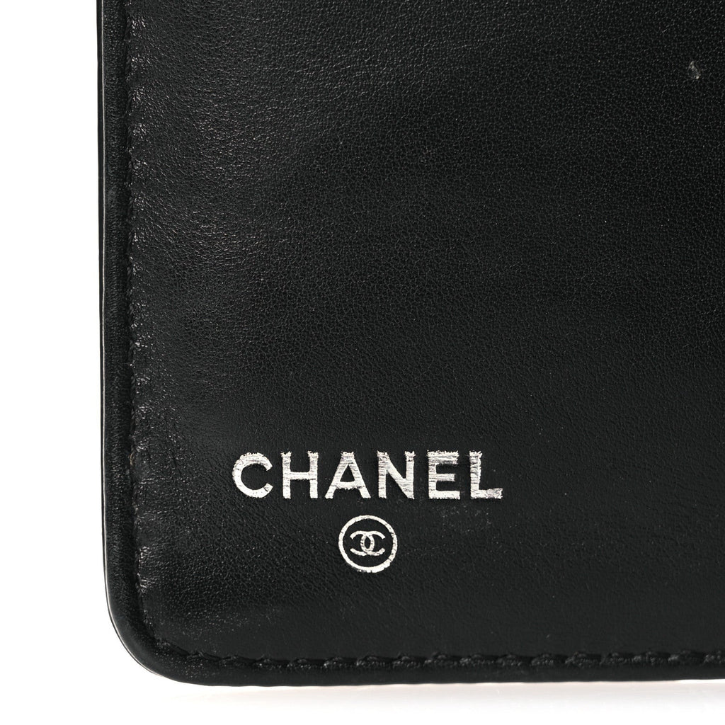 Patent Camellia Yen Wallet Black