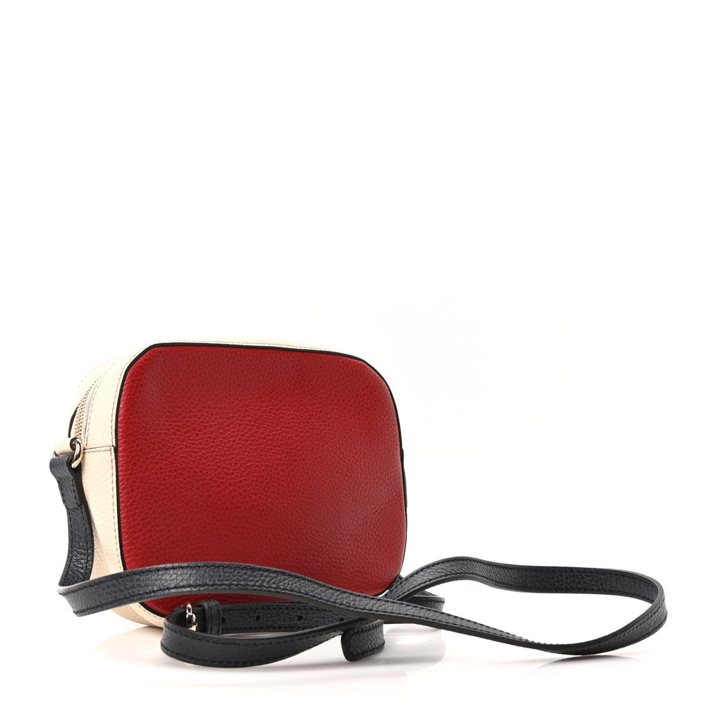 Gucci Dollar Calfskin Small Soho Disco Bag Hibiscus Red Mystic White Blue