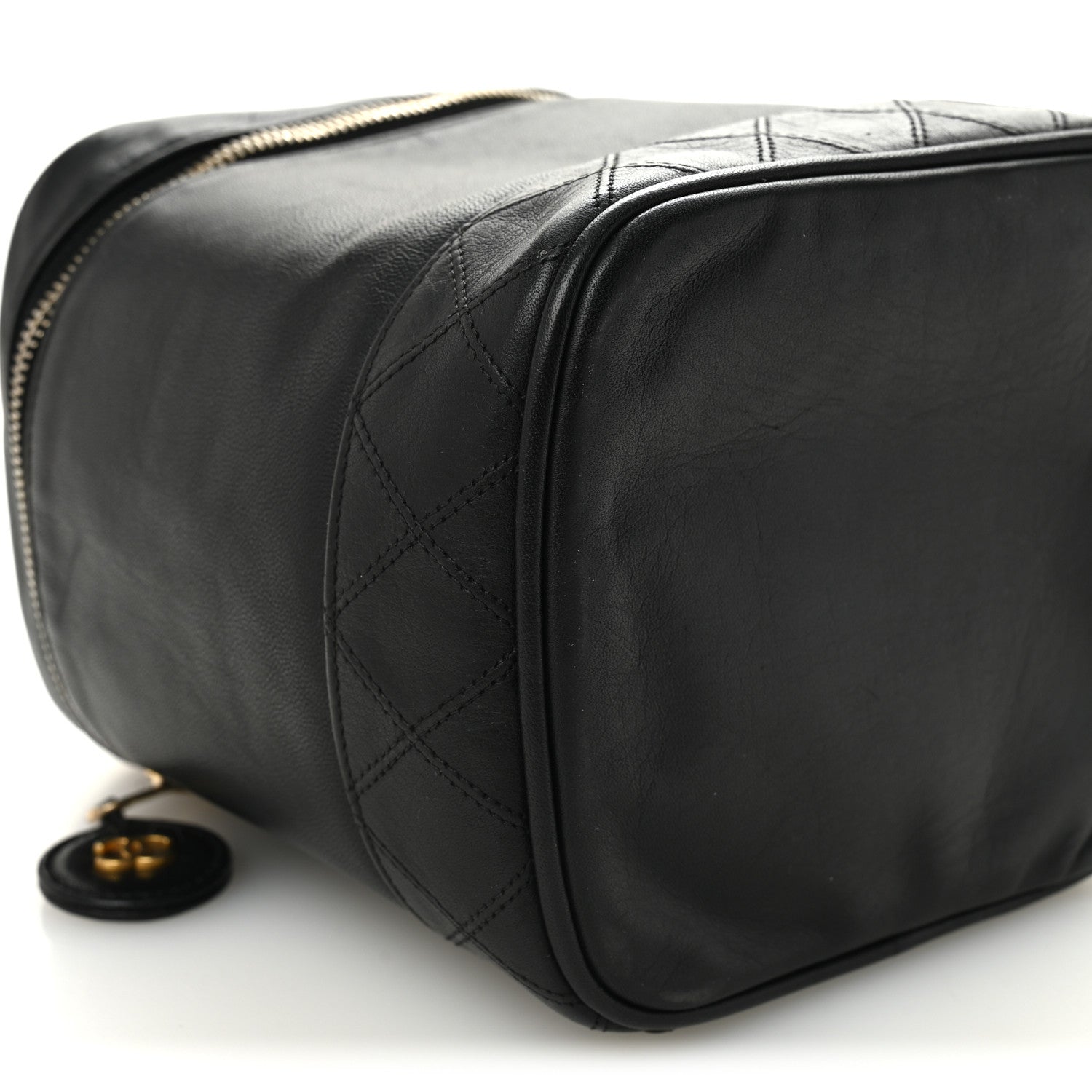 Calfskin Vanity Cosmetic Bag Black