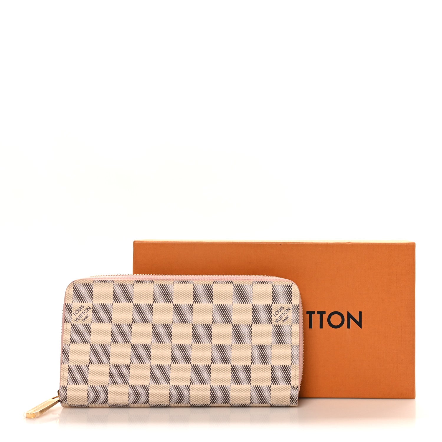 Louis Vuitton Damier Azur Zippy Wallet Rose Ballerine