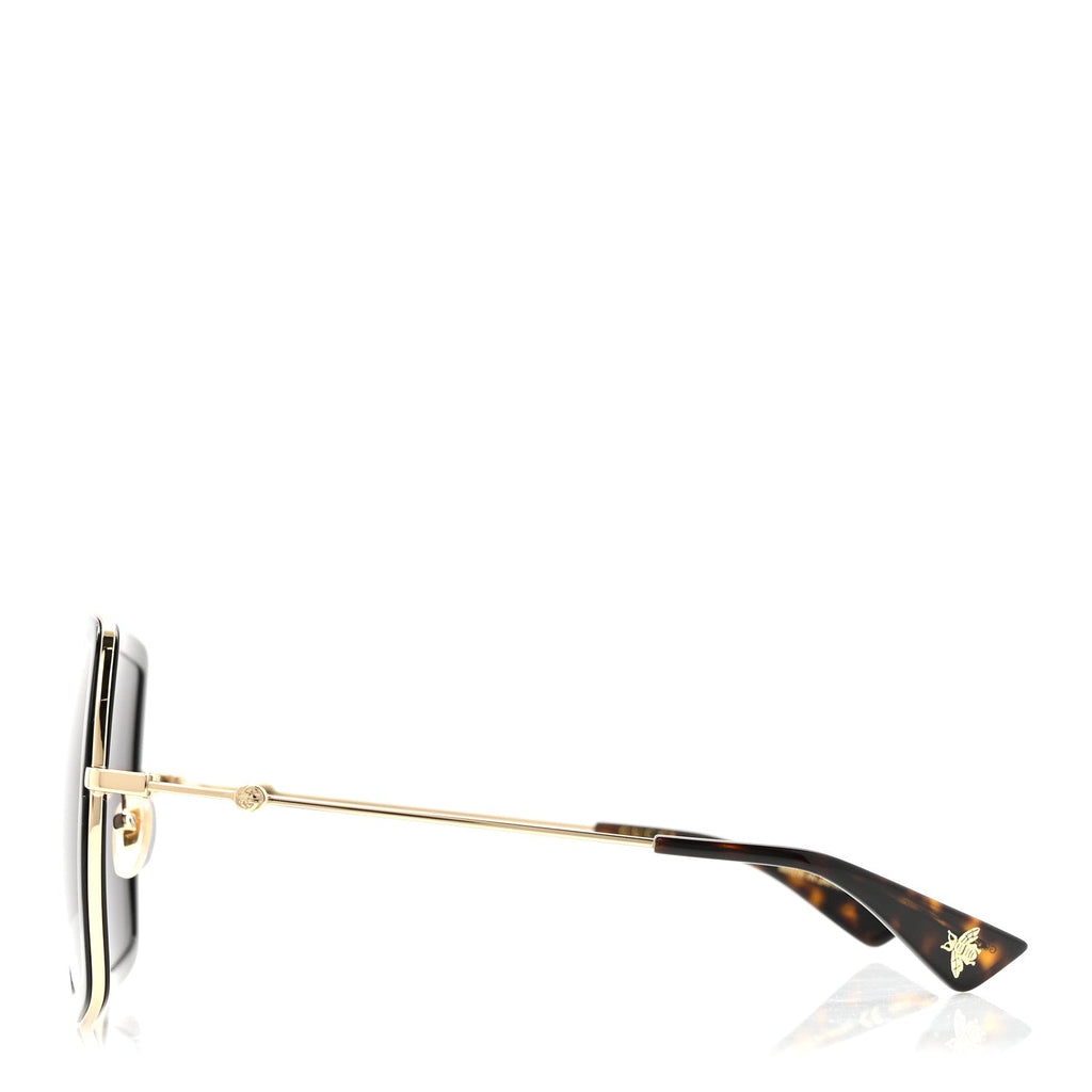 Gucci Acetate Oversize Square Frame GG0106S Sunglasses Black