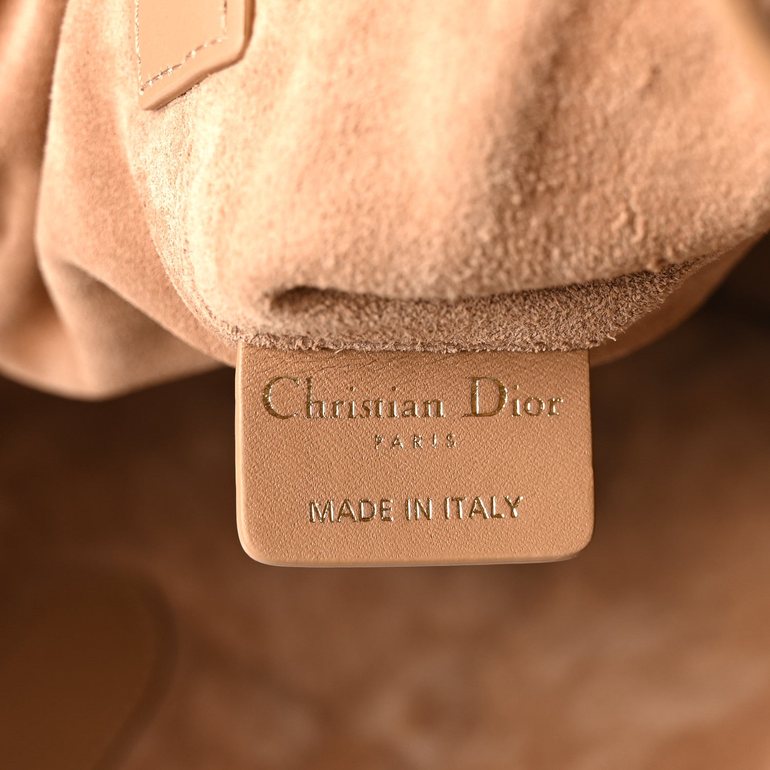 Christian Dior Calfskin Macrocannage Medium Toujour Powder Tan