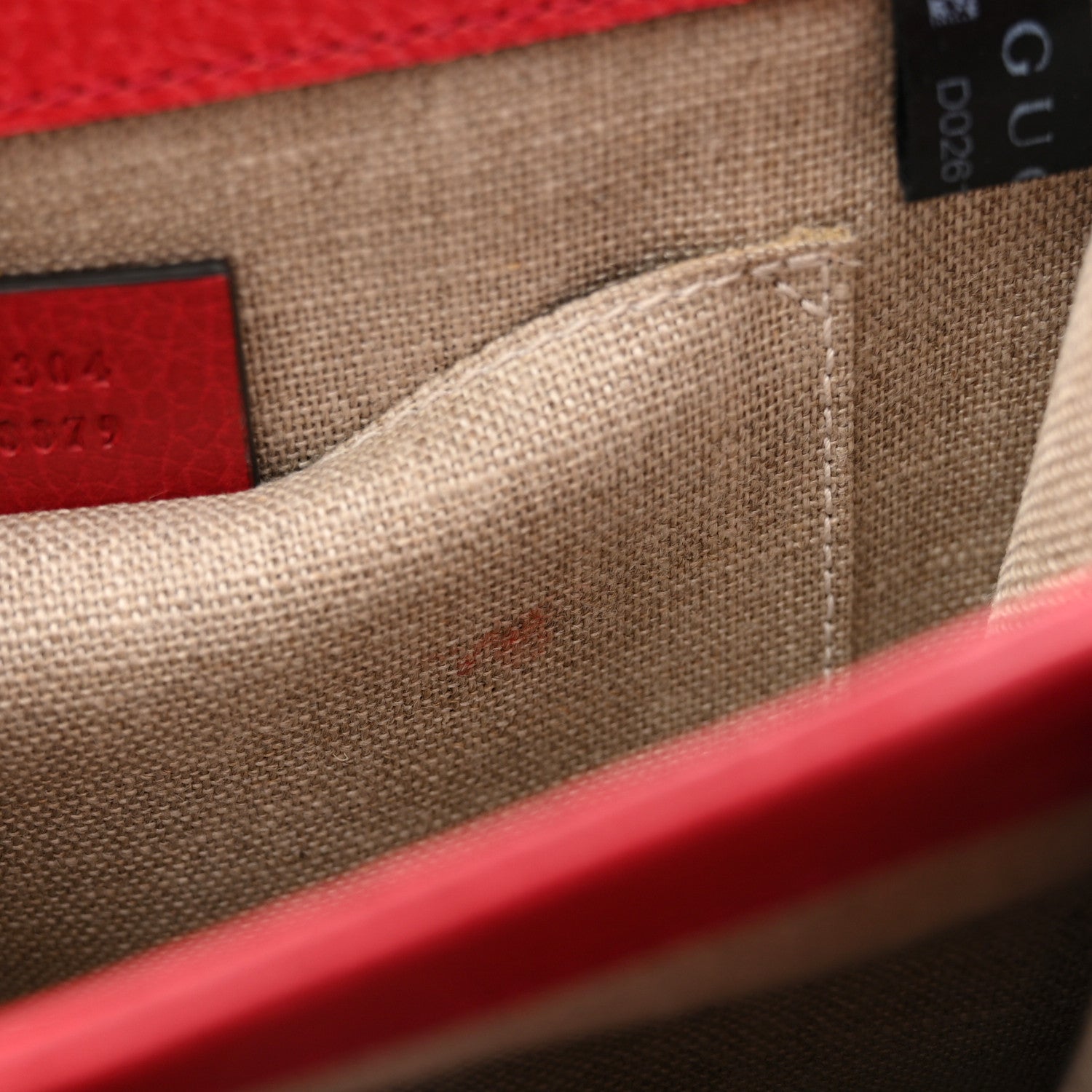 Gucci Dollar Calfskin Small Interlocking G Shoulder Bag Red