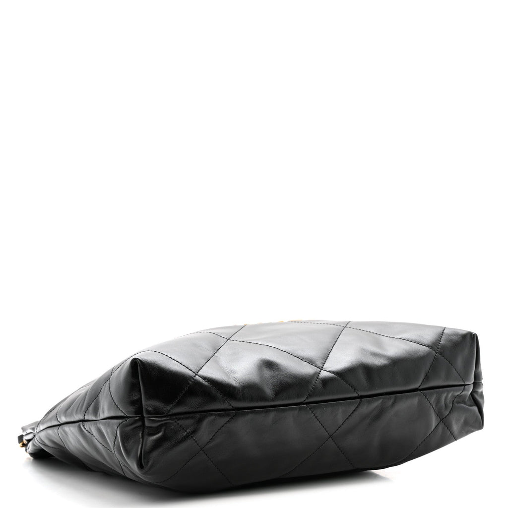 Chanel Shiny Calfskin Quilted Small Chanel 22 Black