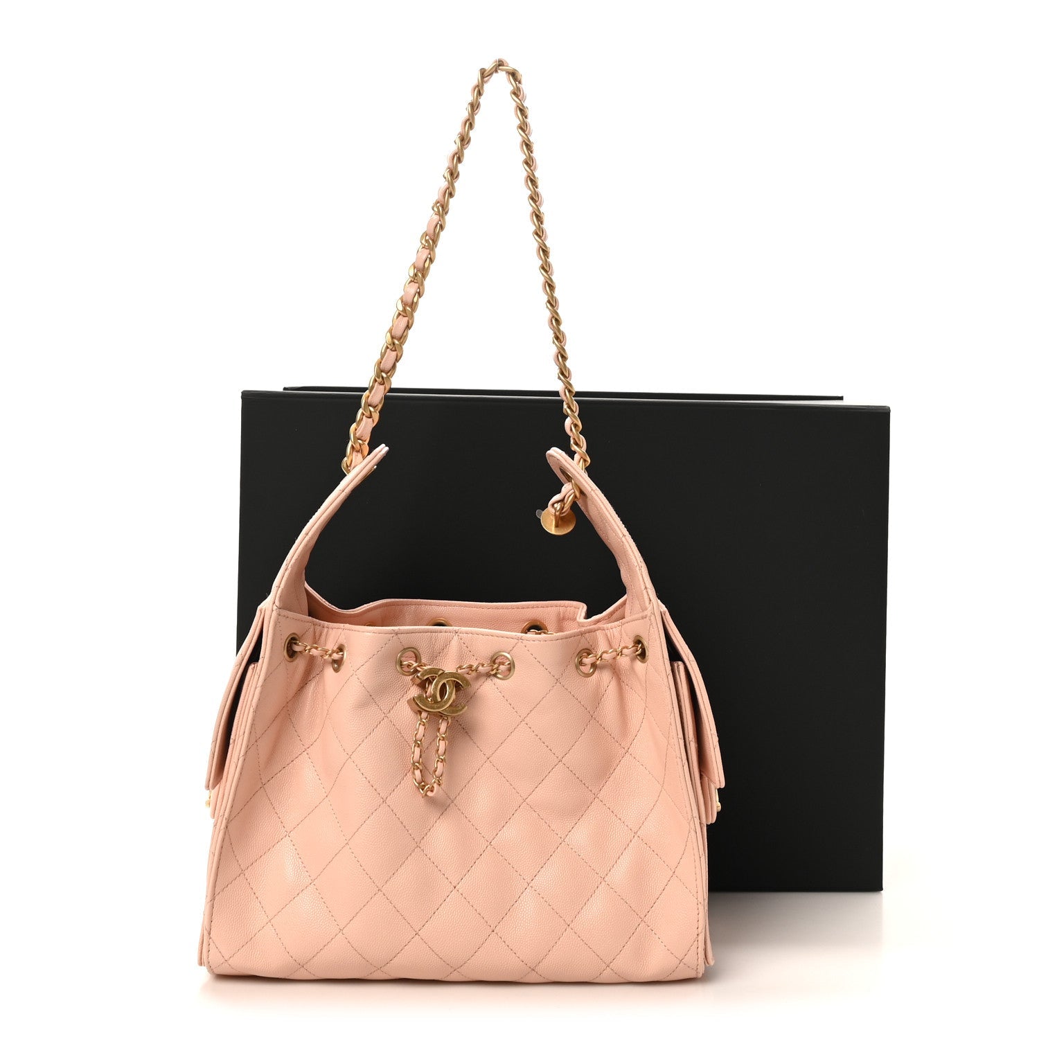 Chanel Caviar Quilted Small Chanel 25 Handbag Light Pink