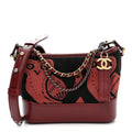 Chanel Knit Calfskin Small Gabrielle Hobo Red