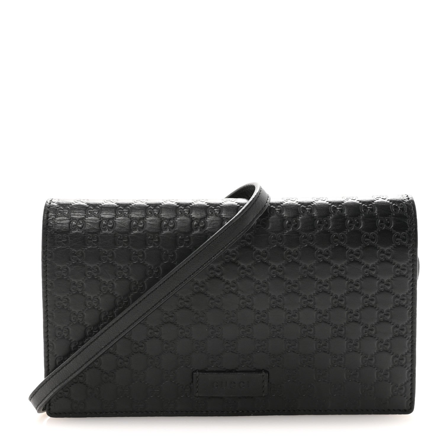Gucci Microguccissima Crossbody Wallet Black