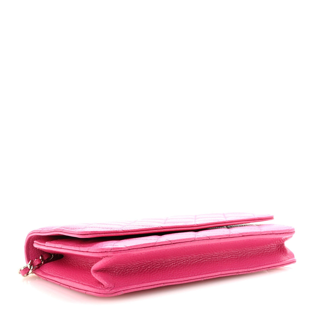 Chanel Caviar Quilted Wallet on Chain WOC Pink