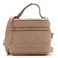 Christian Dior Lambskin Cannage Micro Lady Dior Vanity Case Rose Des Vents