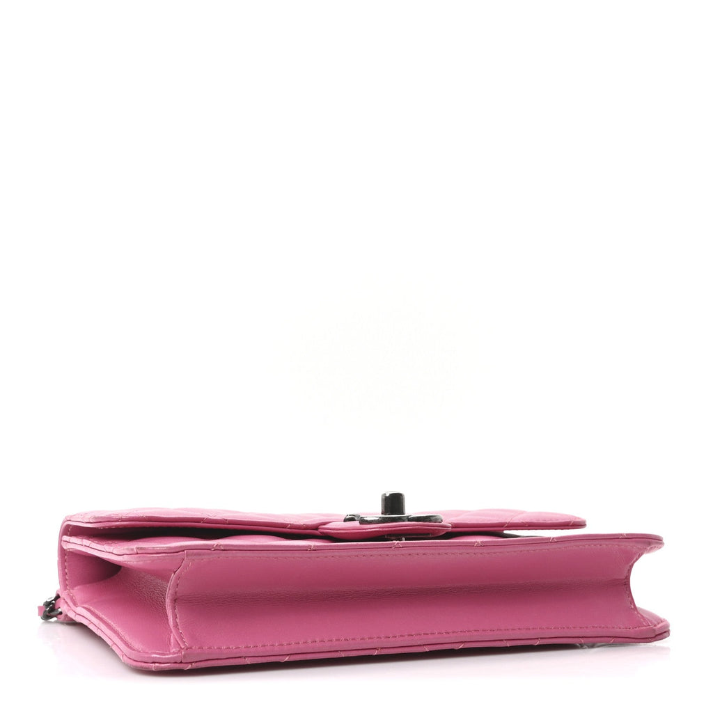Chanel Lambskin Quilted Medium Crossing Times Flap Pink