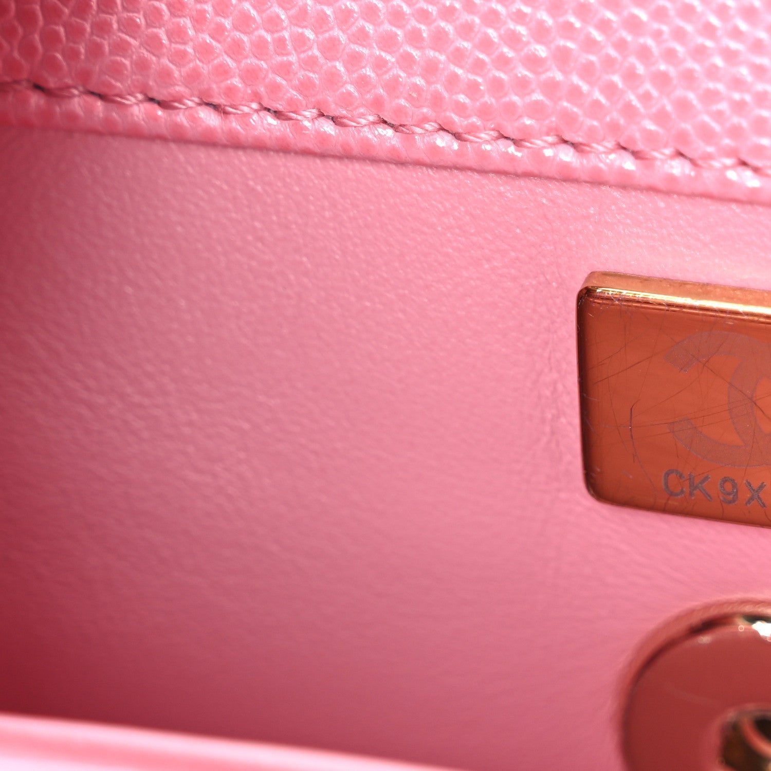 Chanel Caviar Quilted Mini Coco Chain Handle Flap Pink