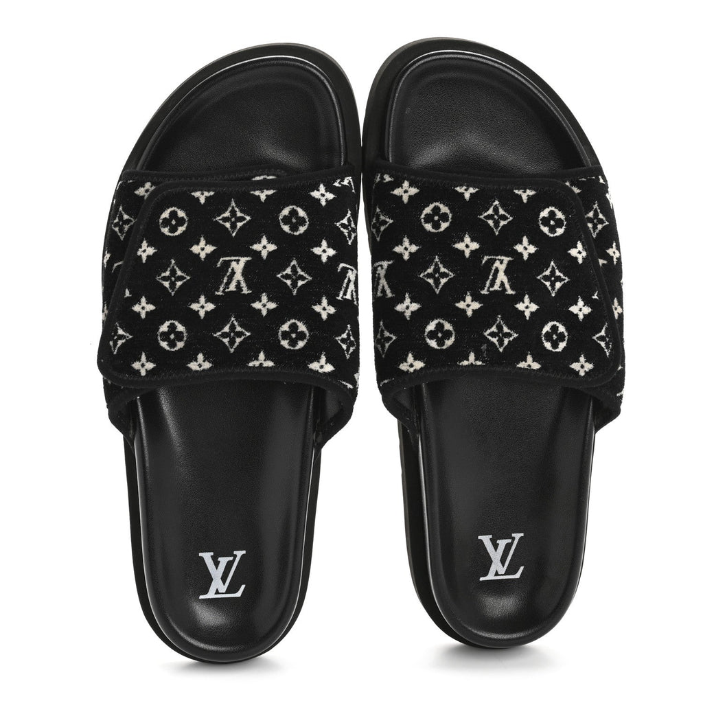 Louis Vuitton Monogram Mens Miami Mules 8.5 Black