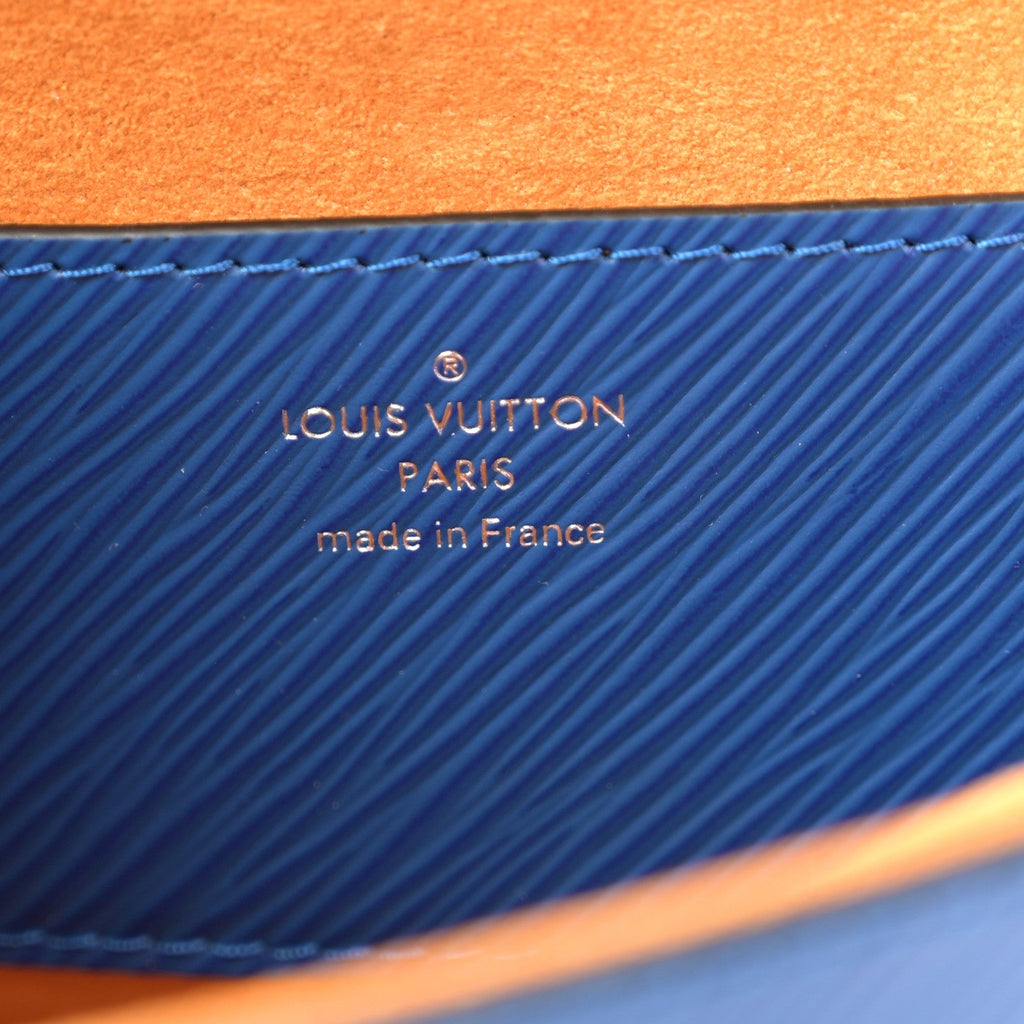 Louis Vuitton Epi Twist Braided Strap Shoulder Bag MM Bleu Roi