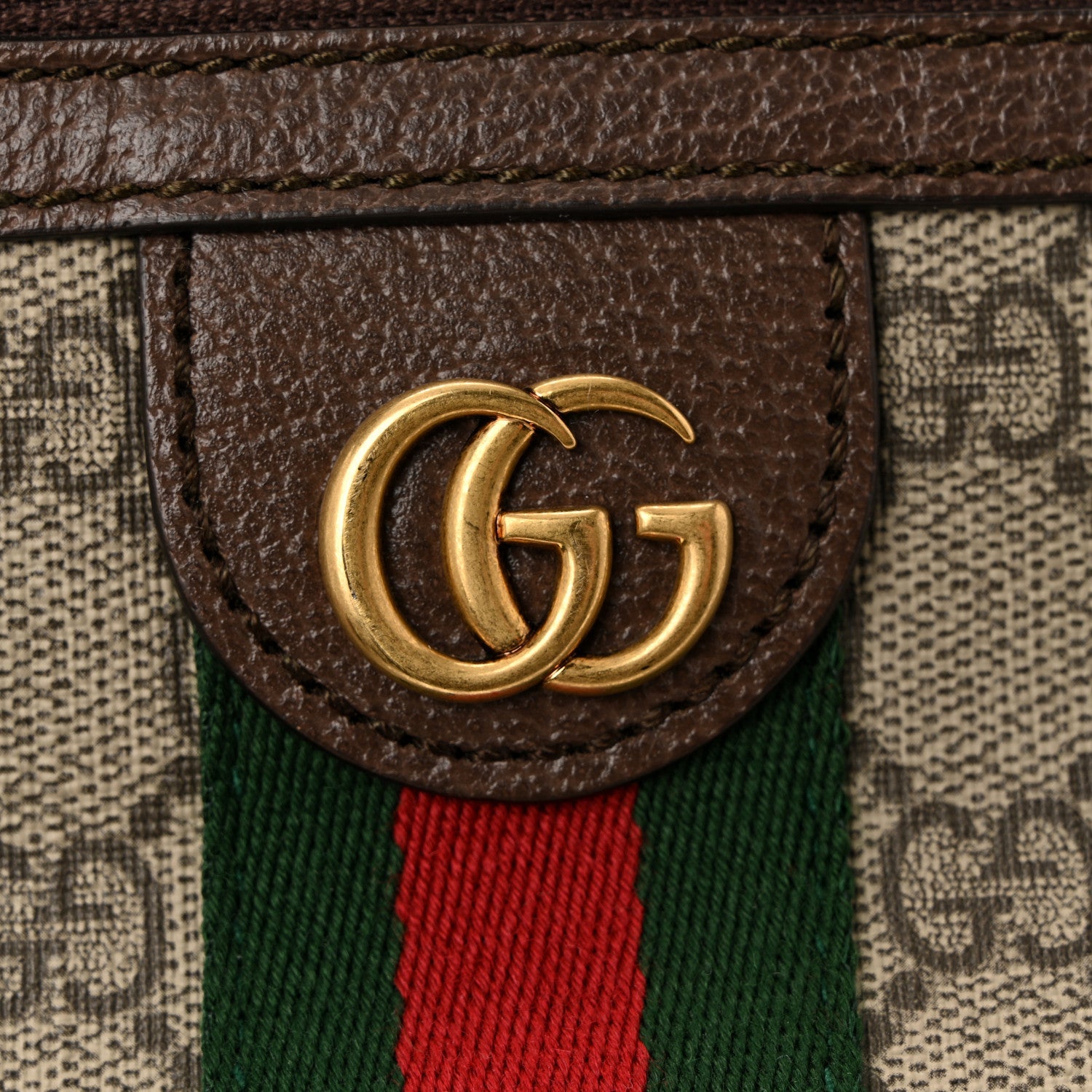 Gucci Soft GG Supreme Monogram Medium Ophidia Belt Bag Dark Brown