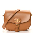 Christian Dior Box Calfskin Medium Bobby Flap Camel