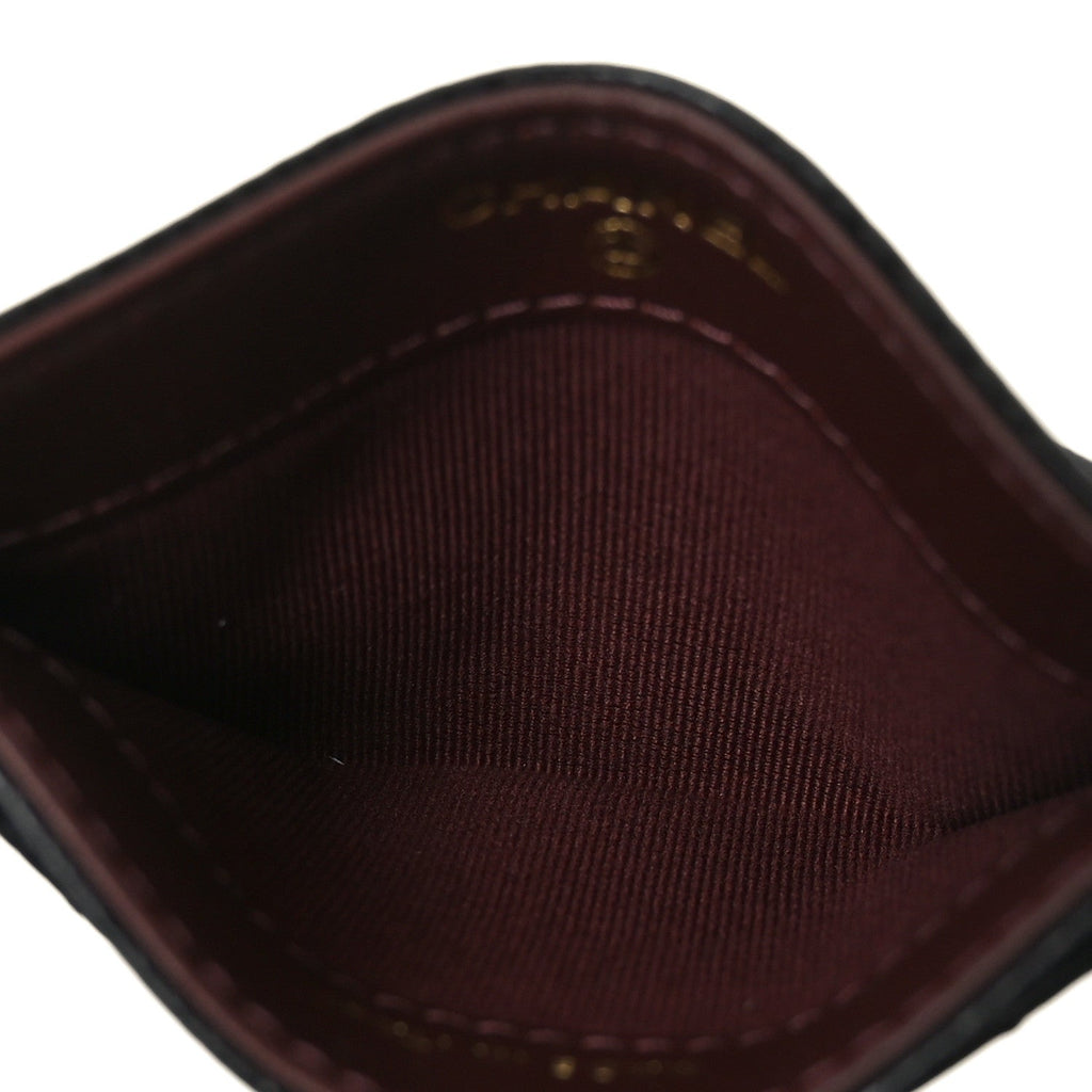 Caviar Quilted Card Holder Black