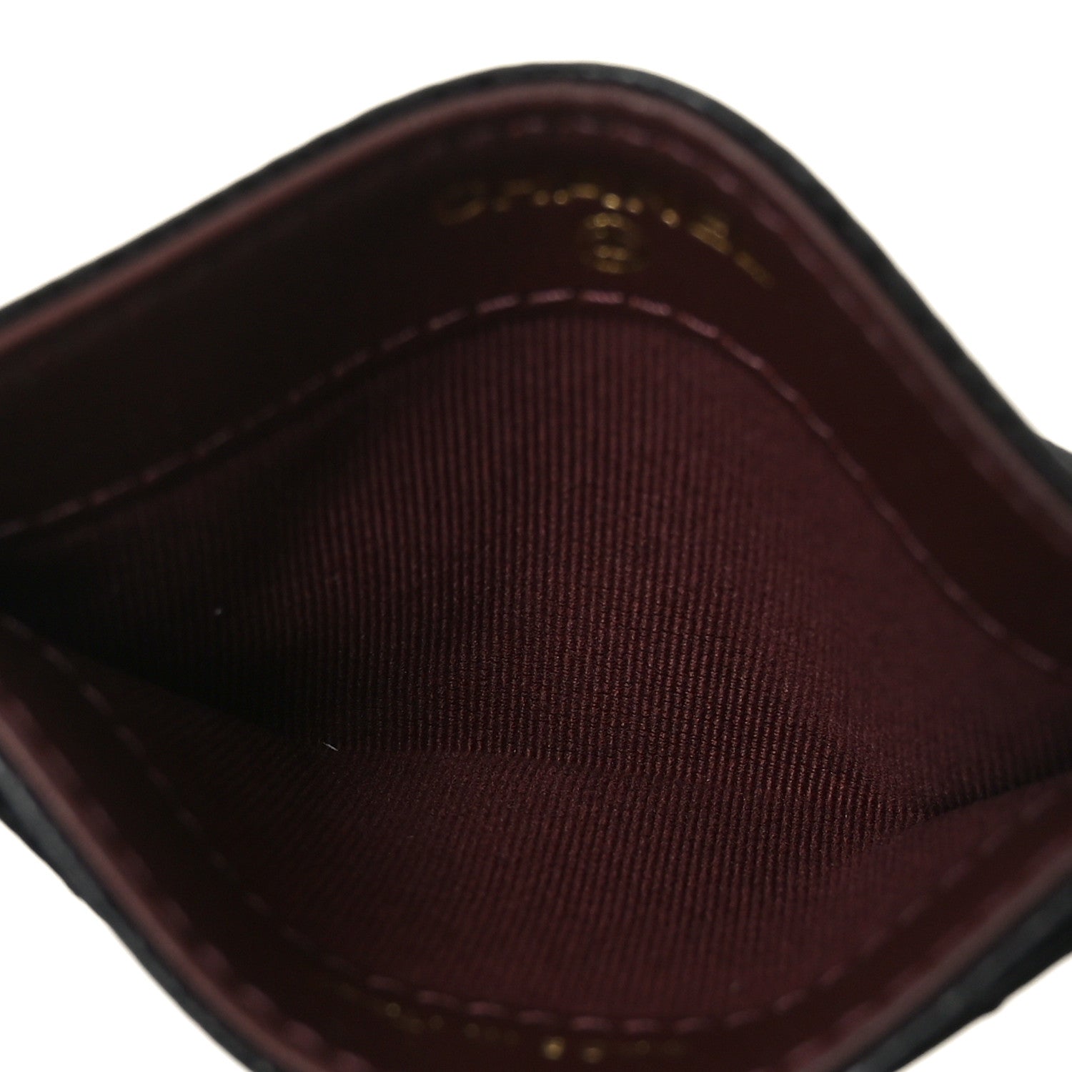 Caviar Quilted Card Holder Black
