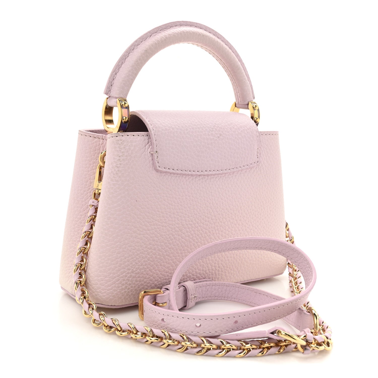 Louis Vuitton Taurillon LV Ski Capucines Mini Pearly Lilac