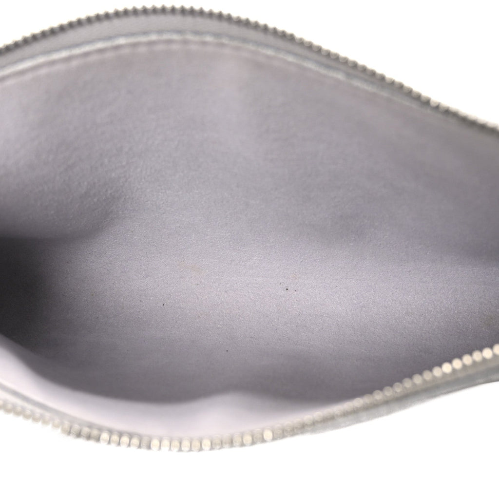 Louis Vuitton Epi Pochette Accessories Metallic Silver