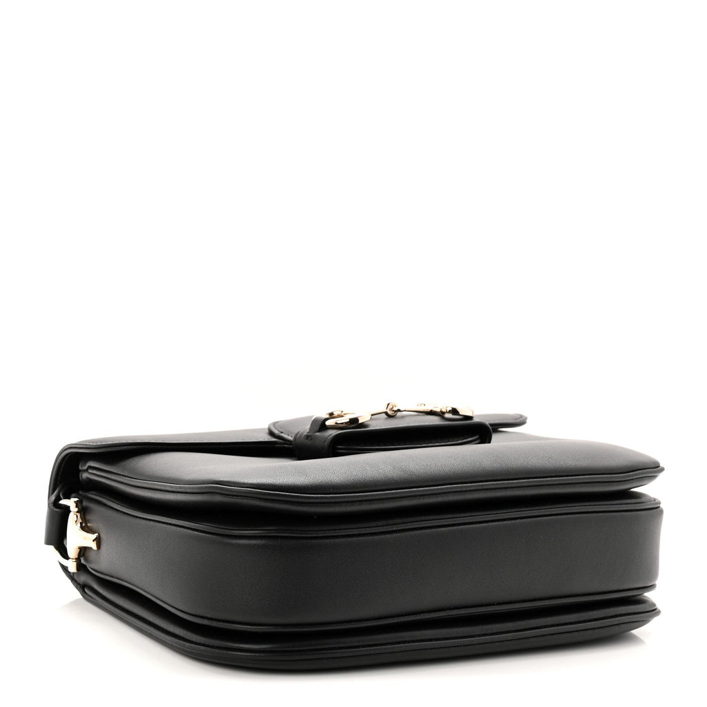 Gucci Ciny Lux Calfskin Horsebit 1955 Soft Small Shoulder Bag Black