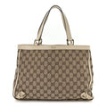 Gucci Monogram Medium Abbey Tote White