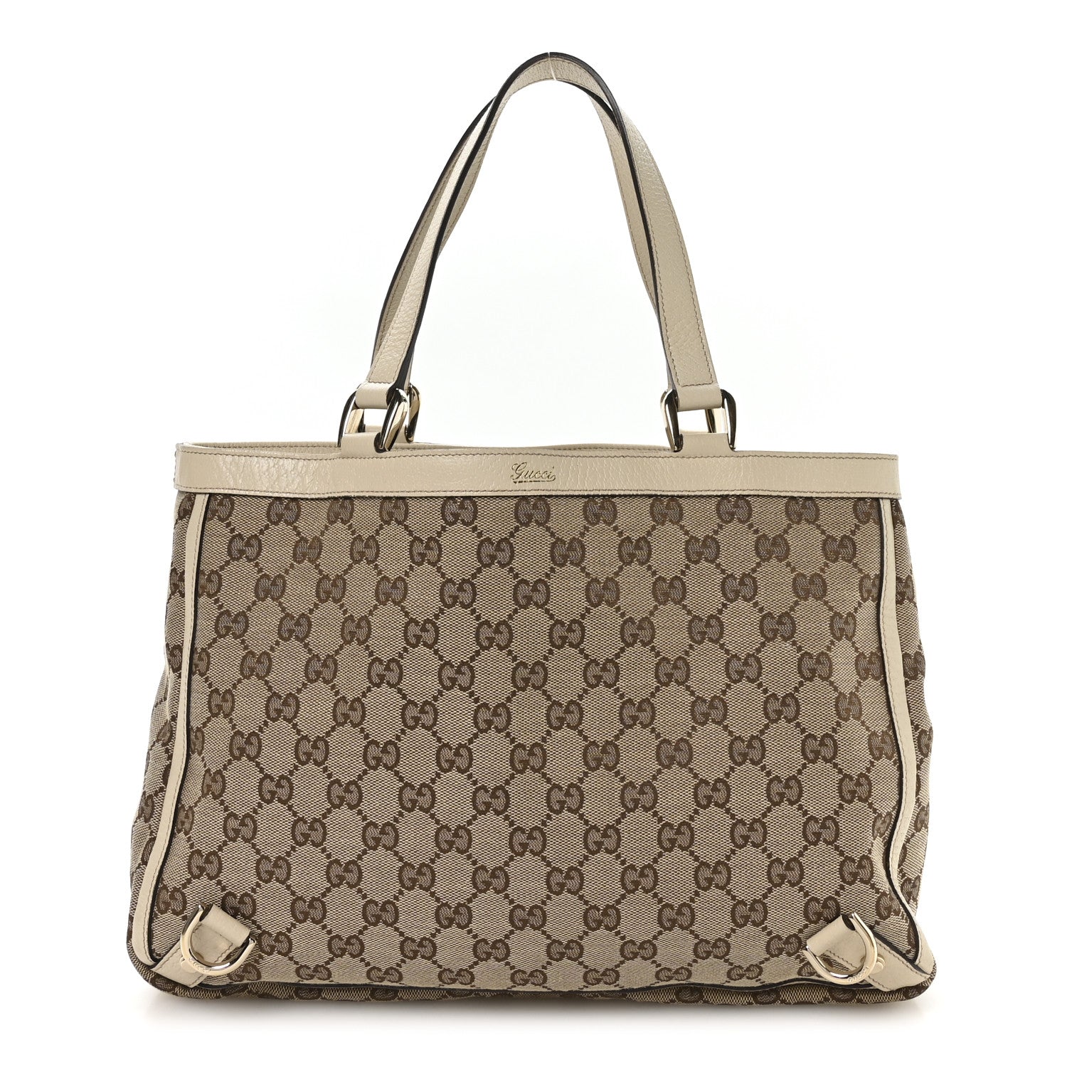 Gucci Monogram Medium Abbey Tote White