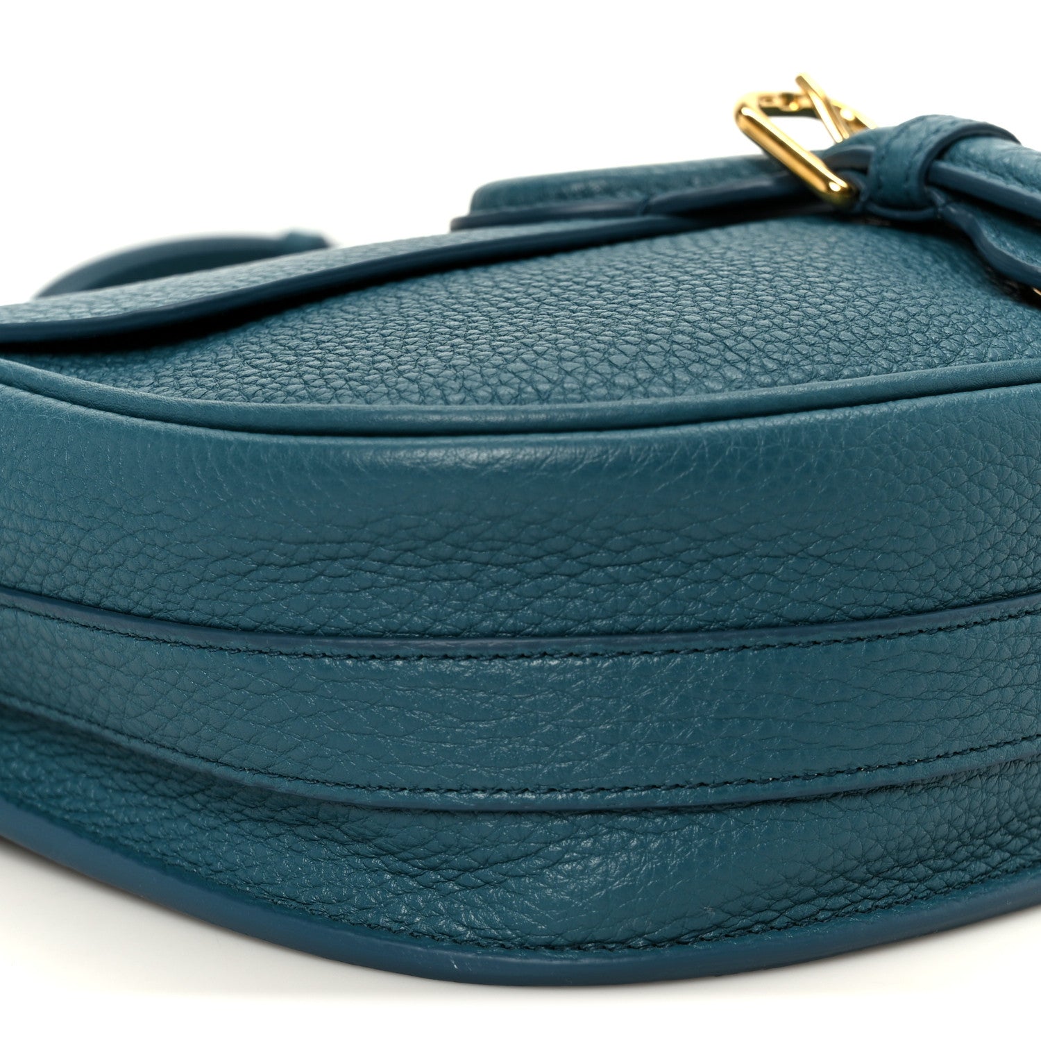 Christian Dior Grained Calfskin Medium Bobby Flap Steel Blue