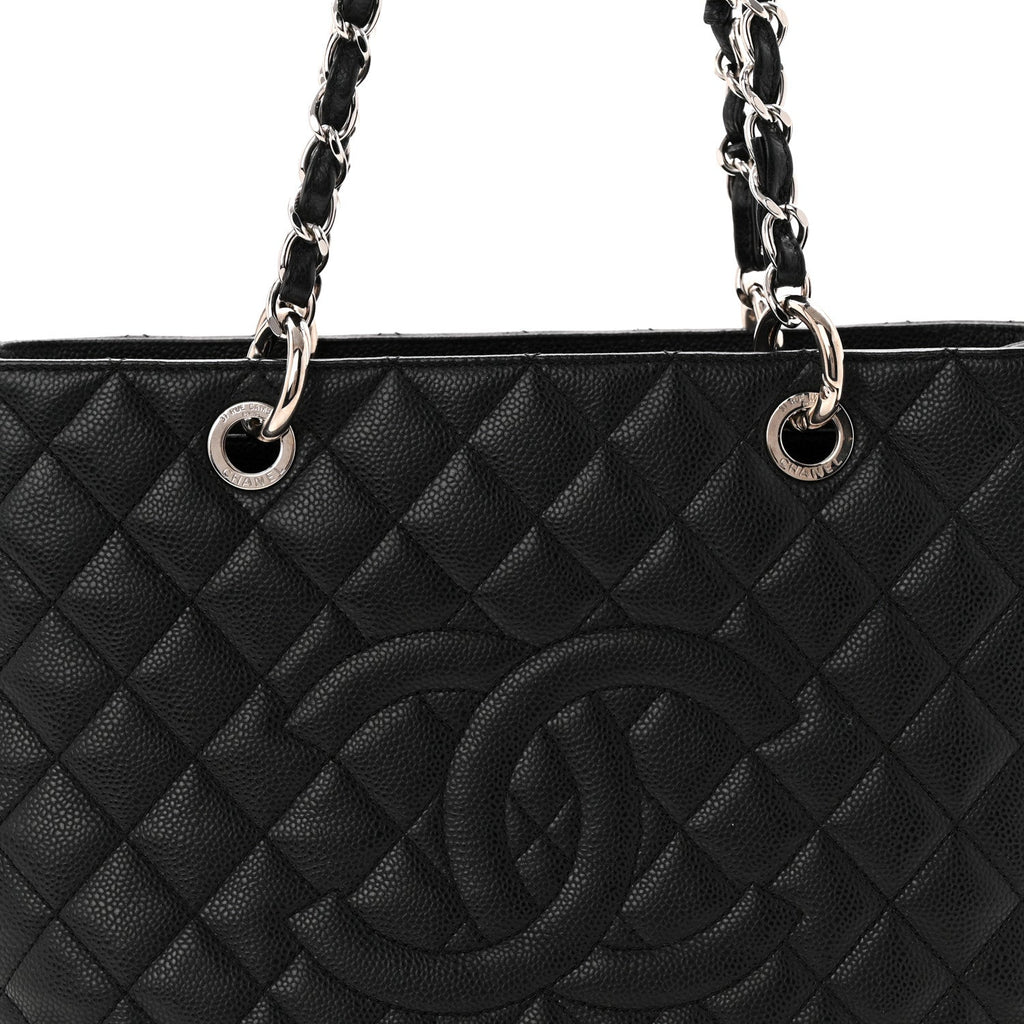 Chanel Caviar Quilted Grand Shopping Tote GST Black
