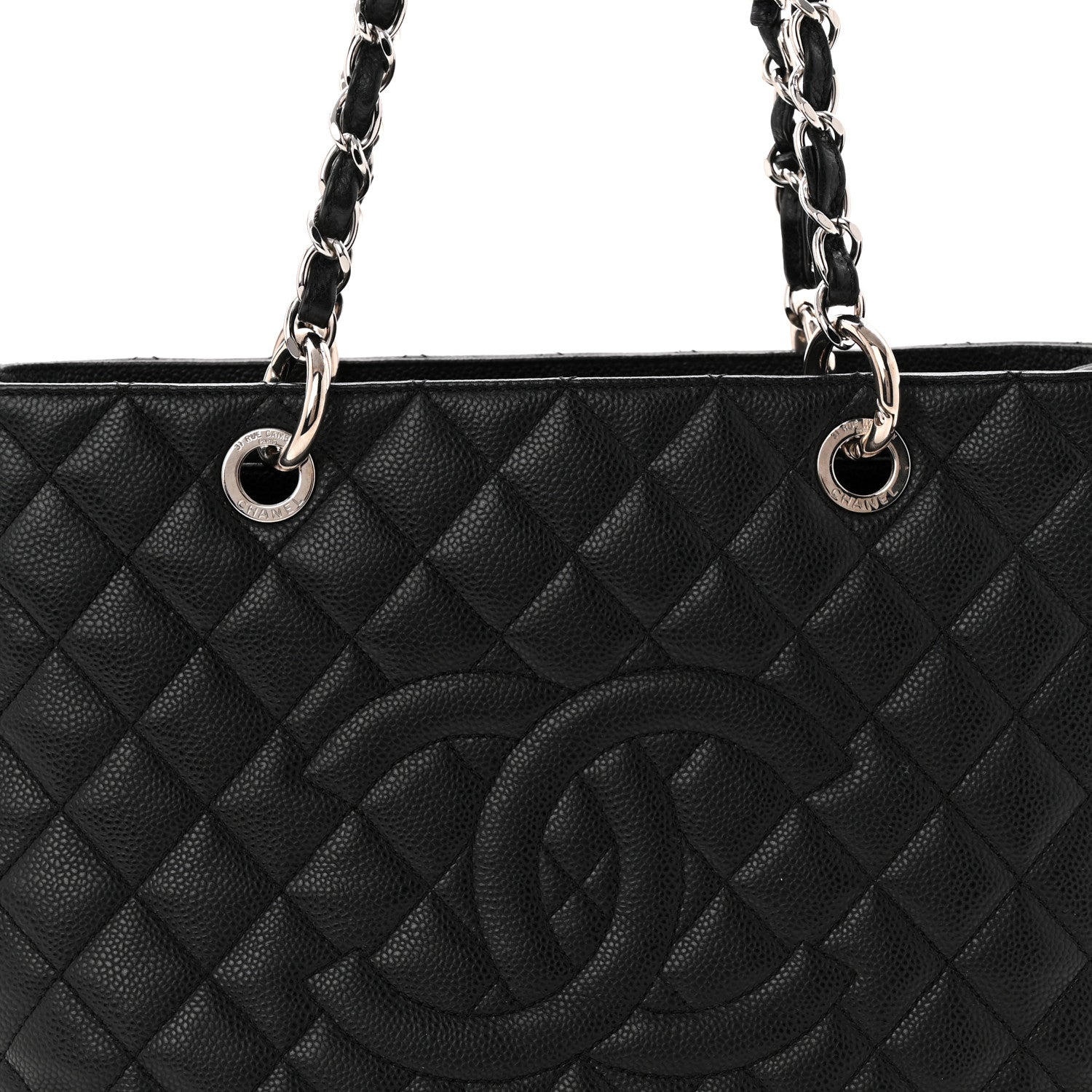 Chanel Caviar Quilted Grand Shopping Tote GST Black