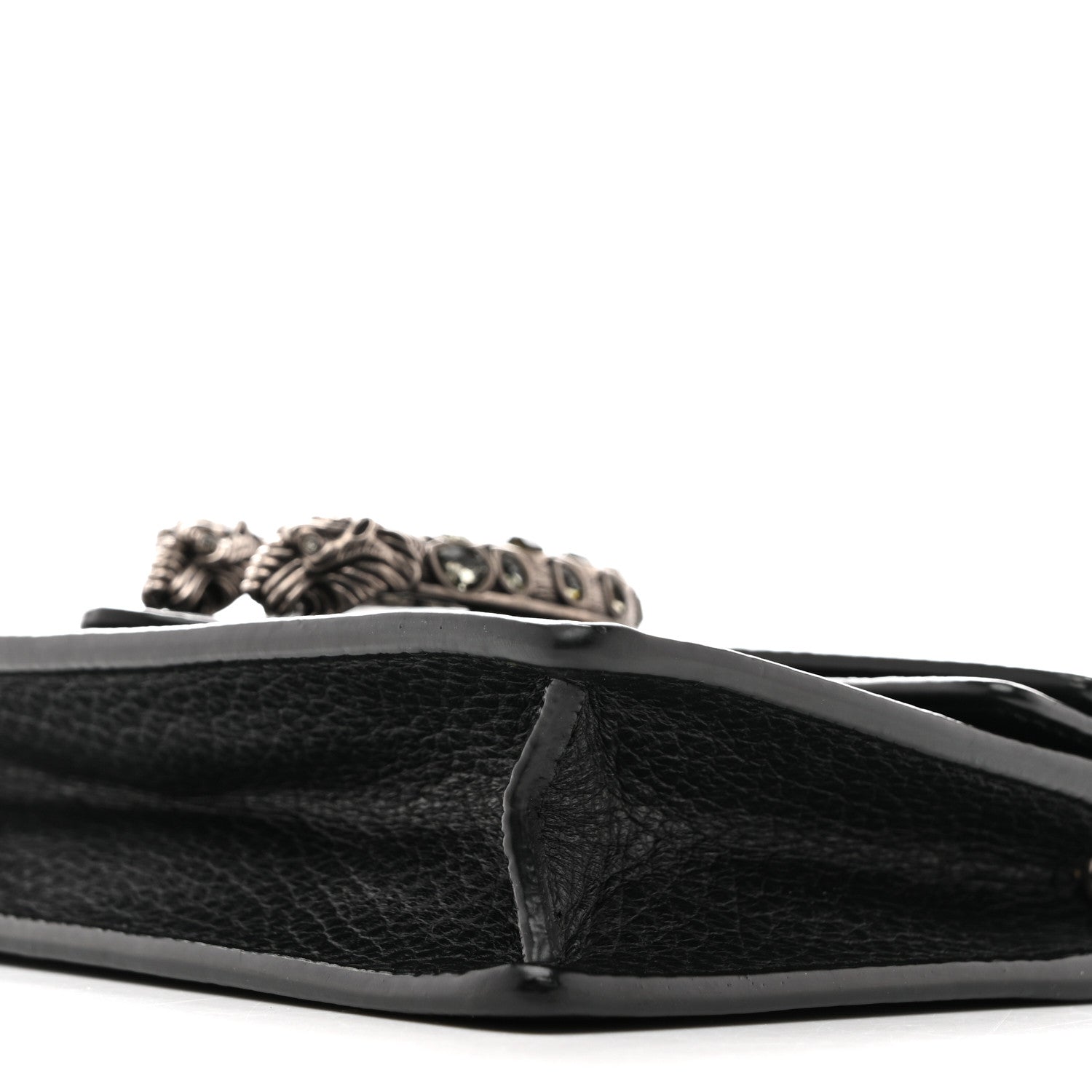Gucci Dollar Calfskin Crystal Super Mini Dionysus Shoulder Bag Black