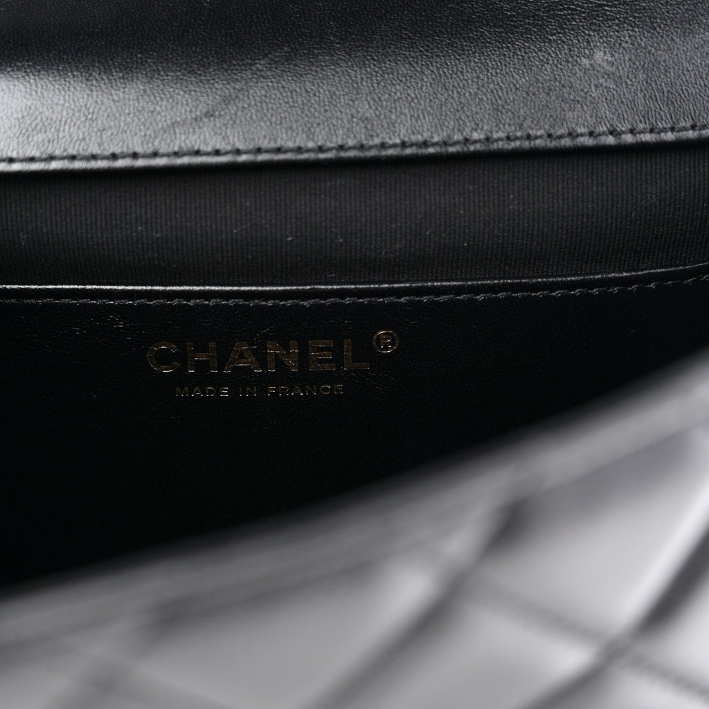 Chanel Lambskin Quilted CC Logo Mini Flap Black