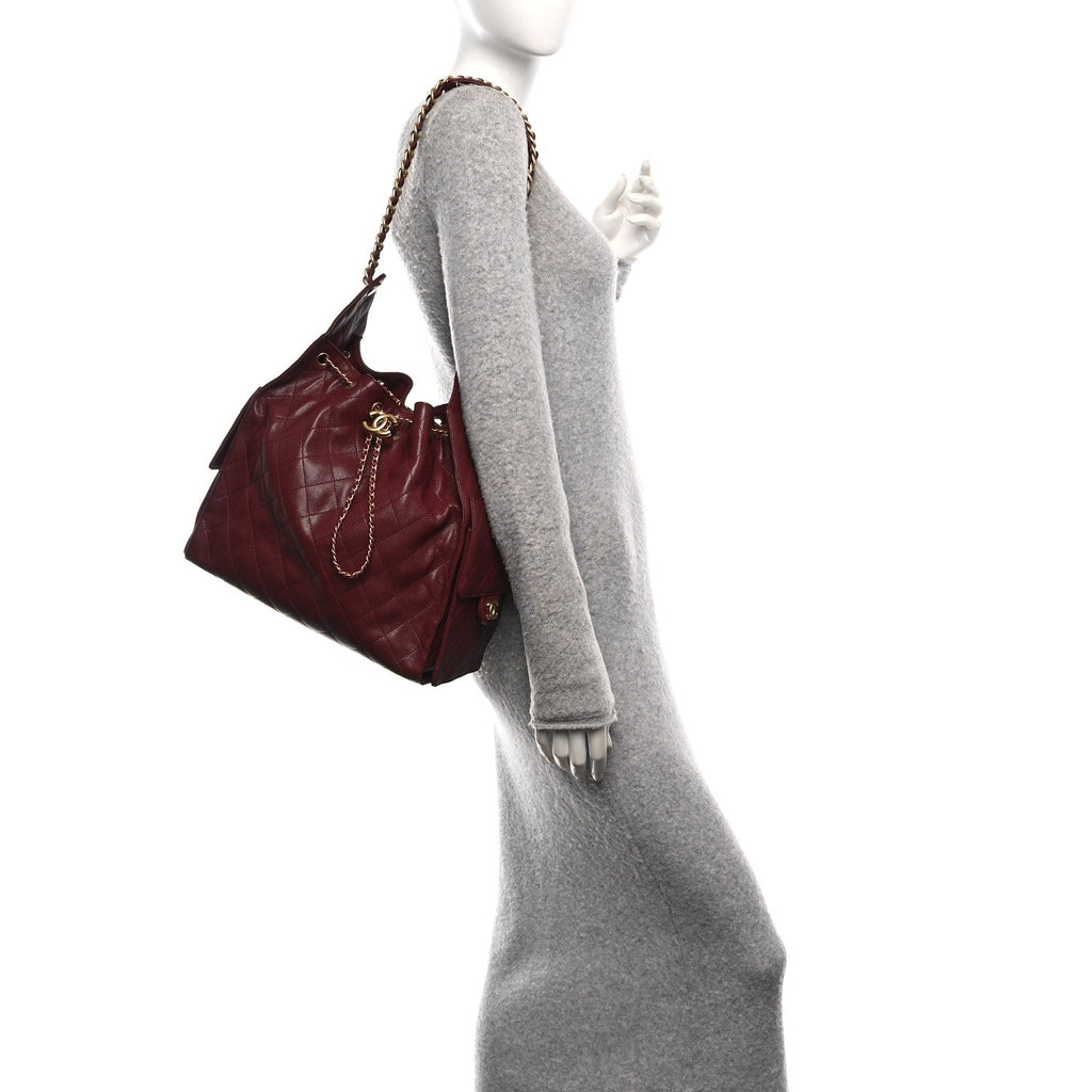 Chanel Caviar Quilted Medium Chanel 25 Handbag Burgundy