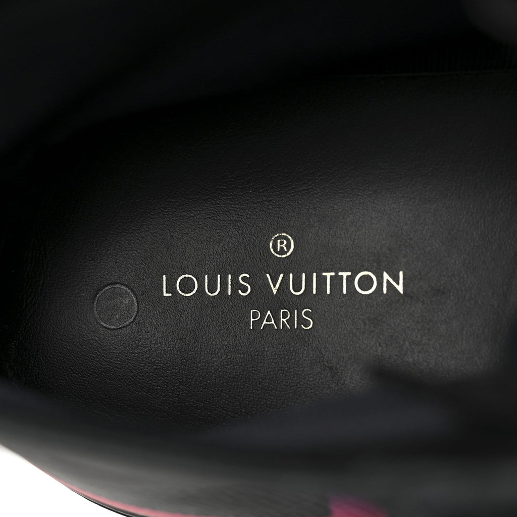Louis Vuitton Calfskin Mens LV Tattoo Sneaker Boots 8.5 Black