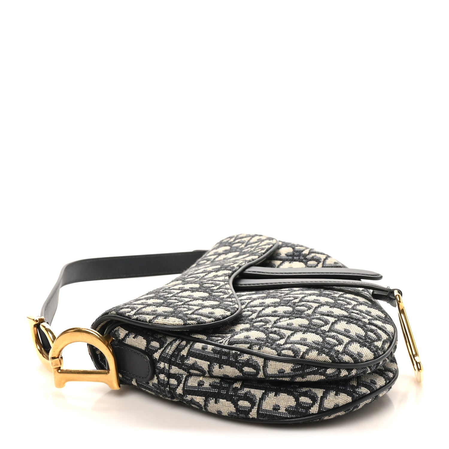 Christian Dior Oblique Saddle Bag Blue