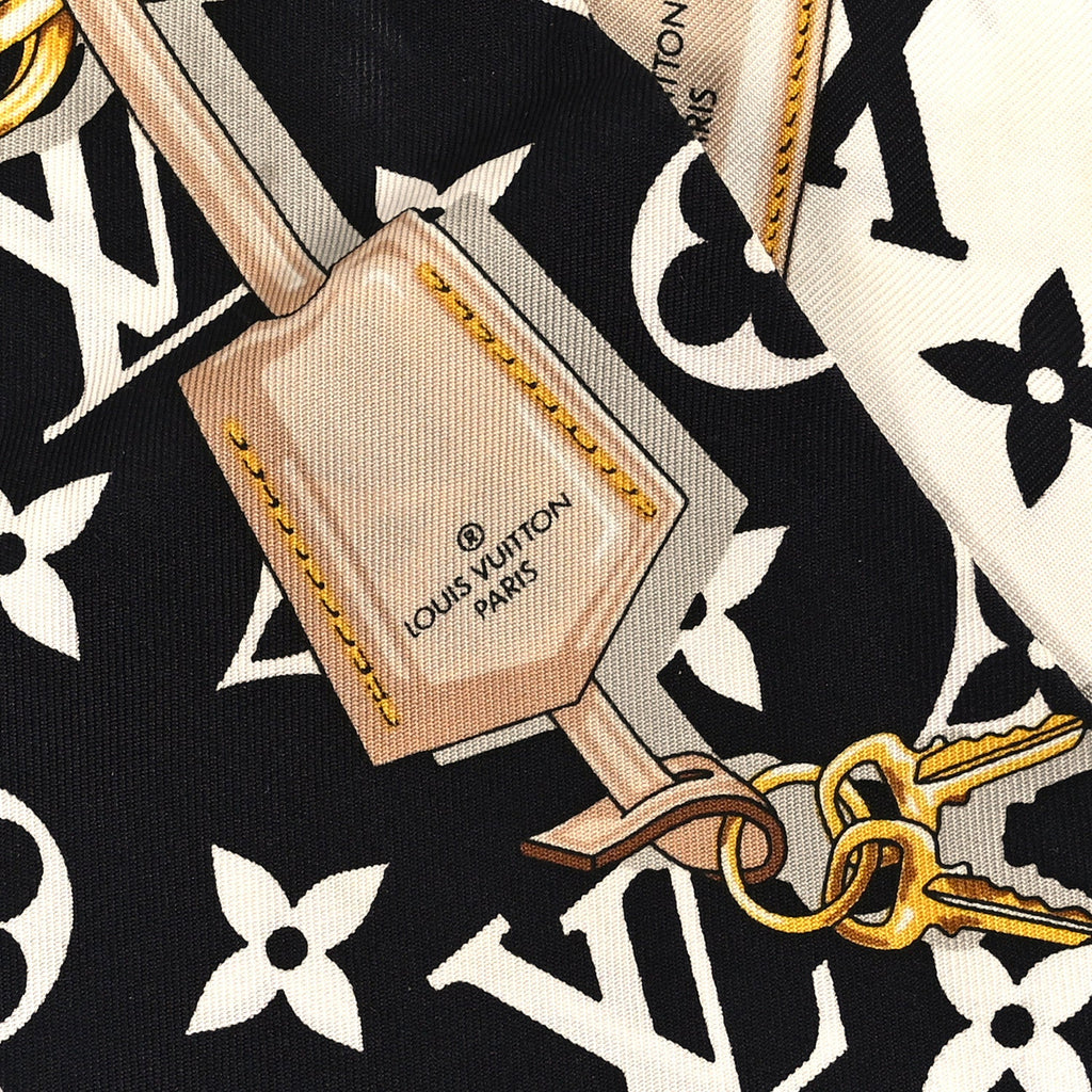 Louis Vuitton Silk Monogram Confidential Bandeau Black