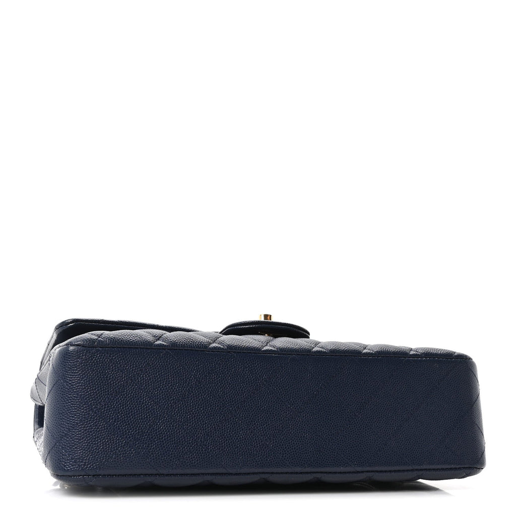 Chanel Caviar Quilted Medium Double Flap Navy